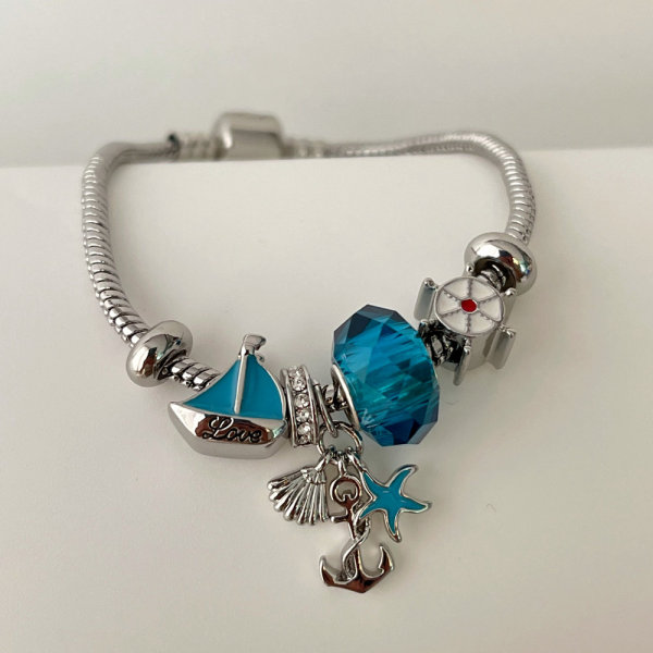 Pandora blue sea star pendant bracelet