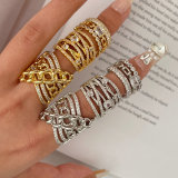 Pave zircon cross ring