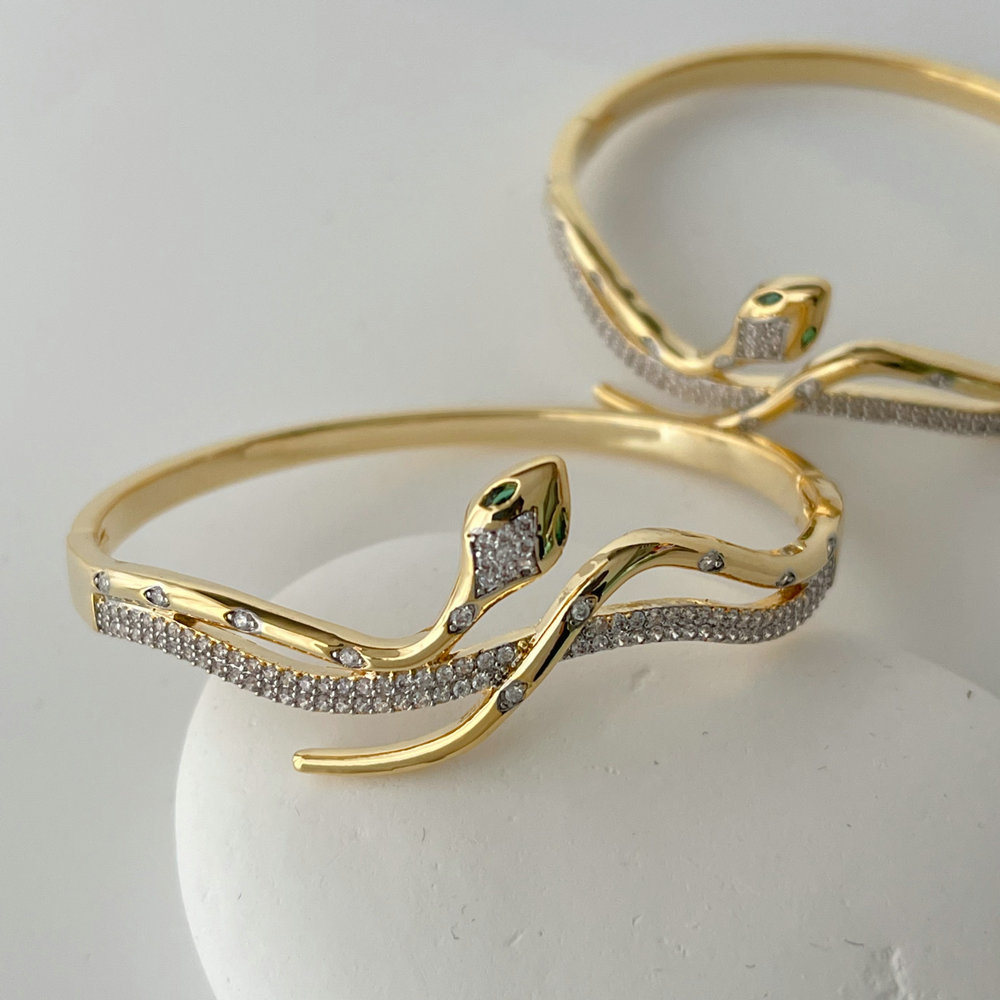 two tone snake bangle
