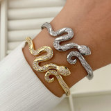 Pave snake bangle