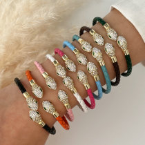 Leather snake bracelet