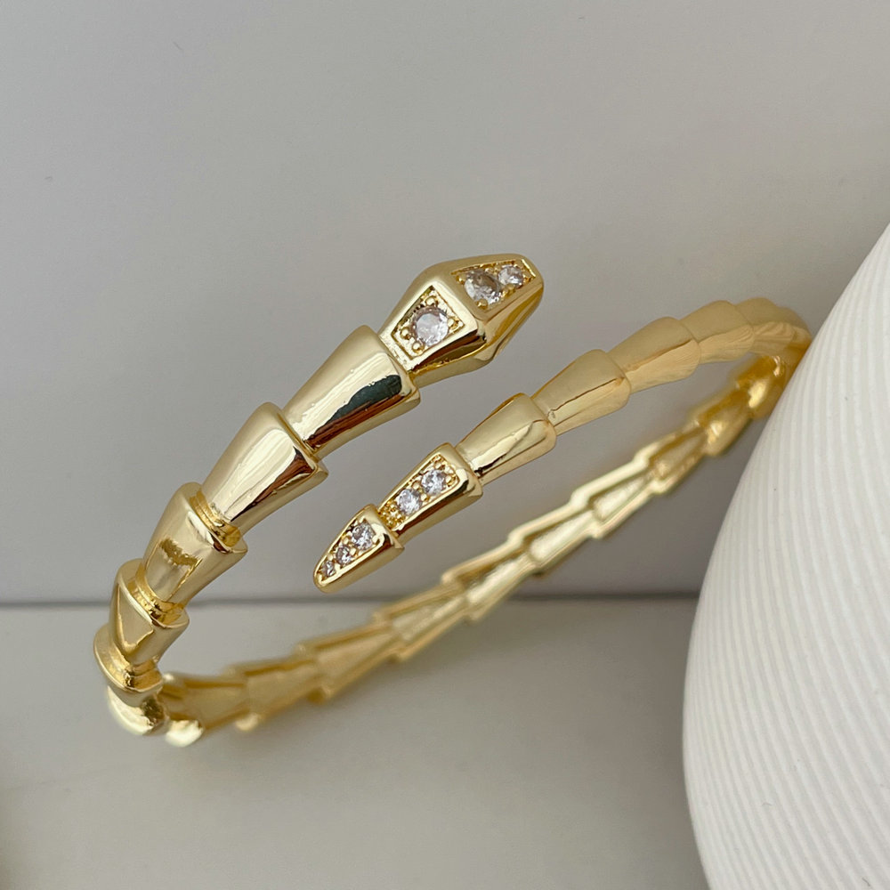 Pave snake bangle