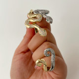 Pave snake bangle