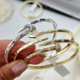 Pave zircon snake bangle