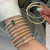Simple thin teenis bangle