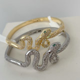 Pave snake bangle