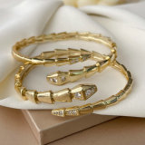 Pave snake bangle