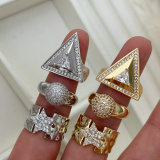 Pave zircon star ring