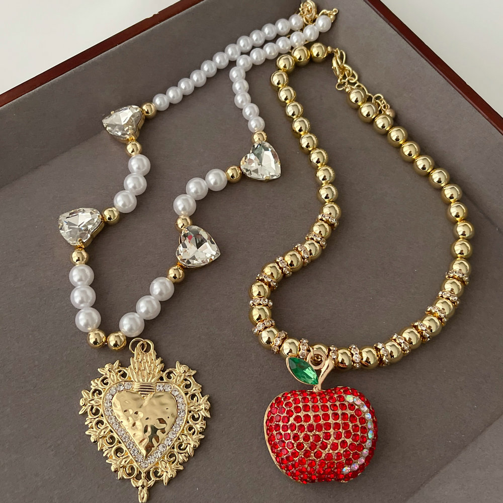 Apple pendant necklace
