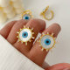 Mop evil eye ring