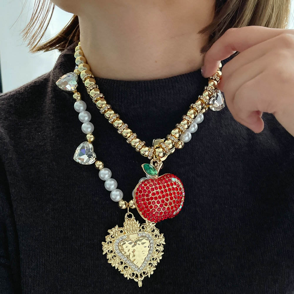 Apple pendant necklace