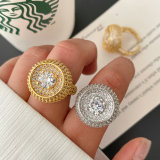 Pave zircon round shape ring