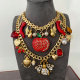 Chunky bee apple pendant necklace