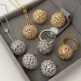 Pave zircon ball set