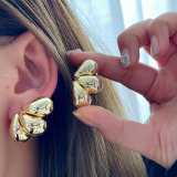 Metal teardrop earrings