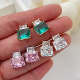 Zircon simple earrings