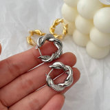 Pave twist earrings