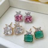 Zircon simple earrings