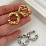 Pave twist earrings