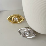 Chunky metal eye ring