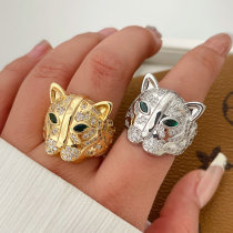 Pave zircon tiger ring