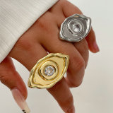 Chunky metal eye ring