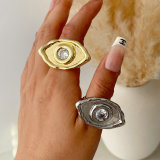 Chunky metal eye ring