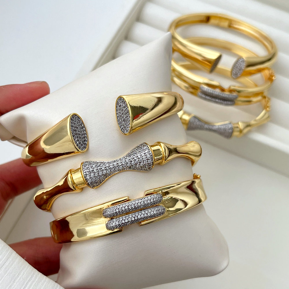 Two tone nail bangle