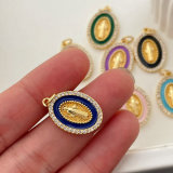 Enamel religion charm