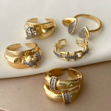 Two tone fashion ring