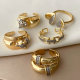 Two tone fashion ring