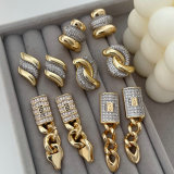 Two tone fashion earrings