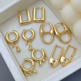 Metal locker earrings