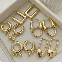 Metal locker earrings