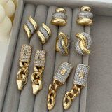 Two tone fashion earrings