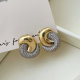 Two tone circle earrings