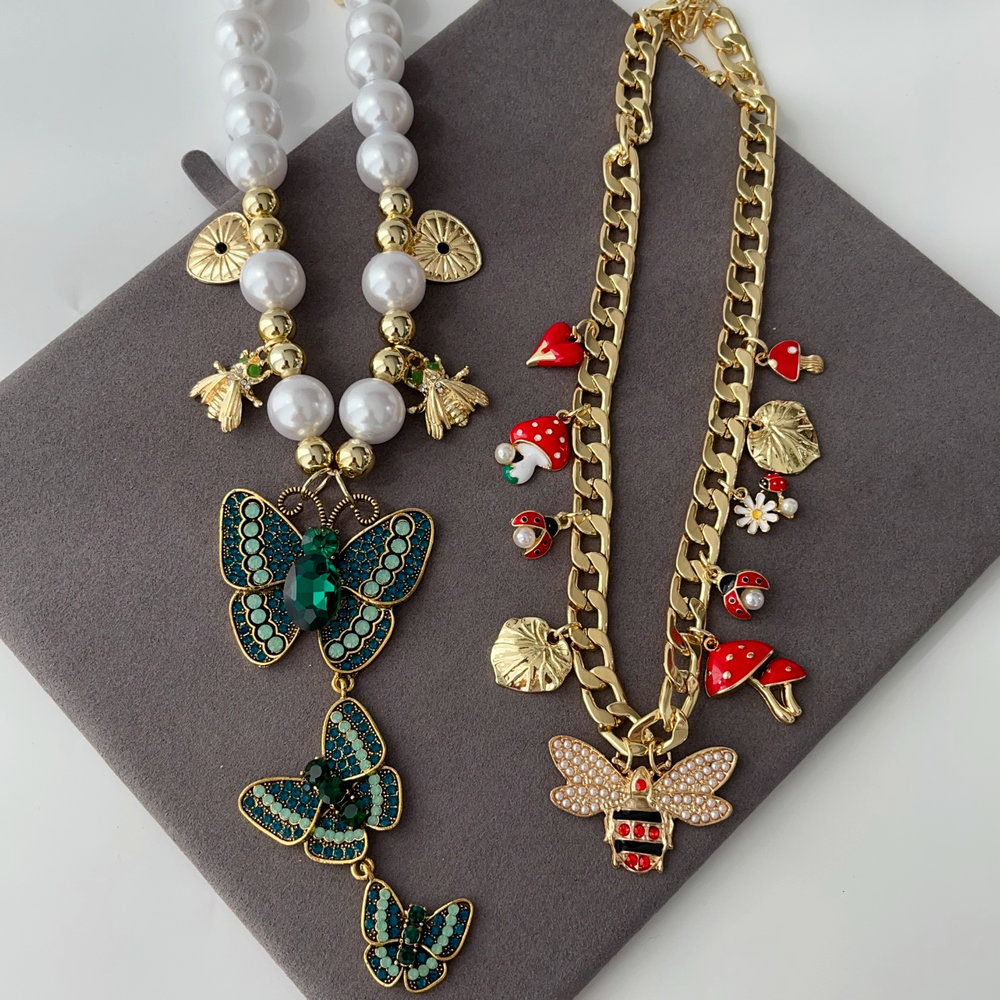 Butterfly charm necklace