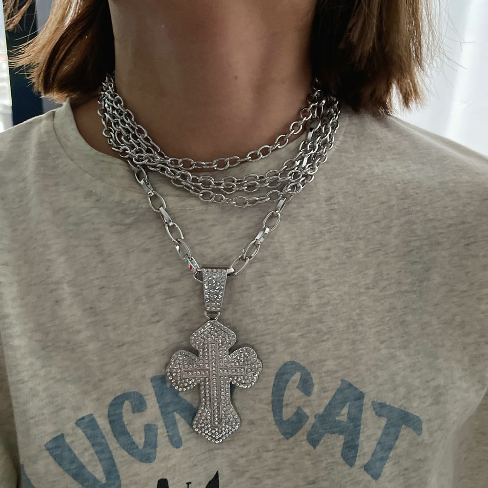 Chunky layer chain necklace
