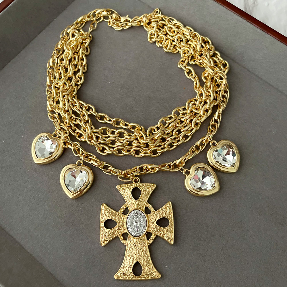 Chunky layer chain necklace