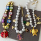 Ladybug pendant bead necklace