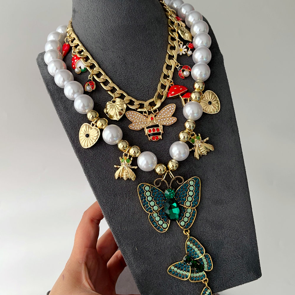 Butterfly charm necklace