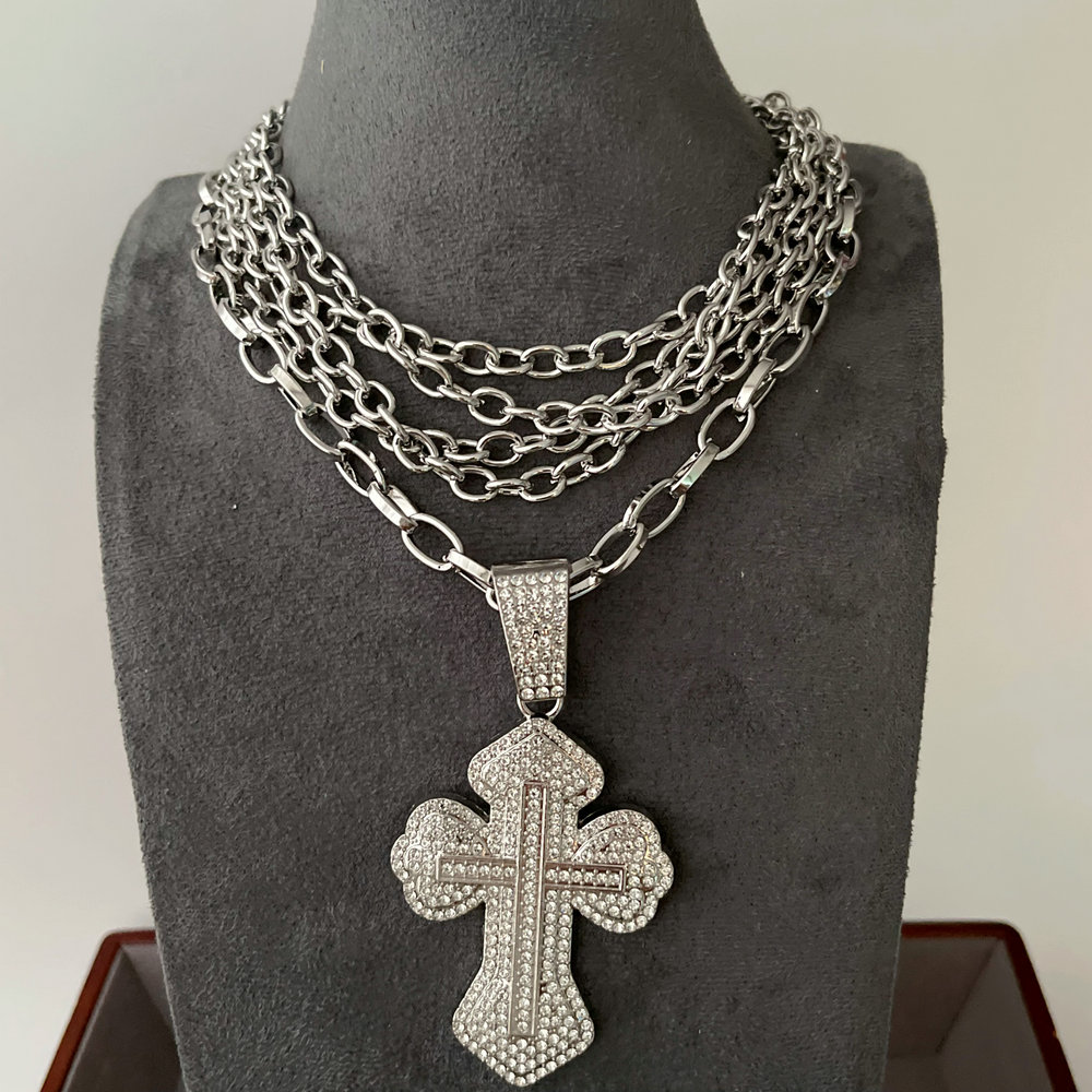 Chunky layer chain necklace