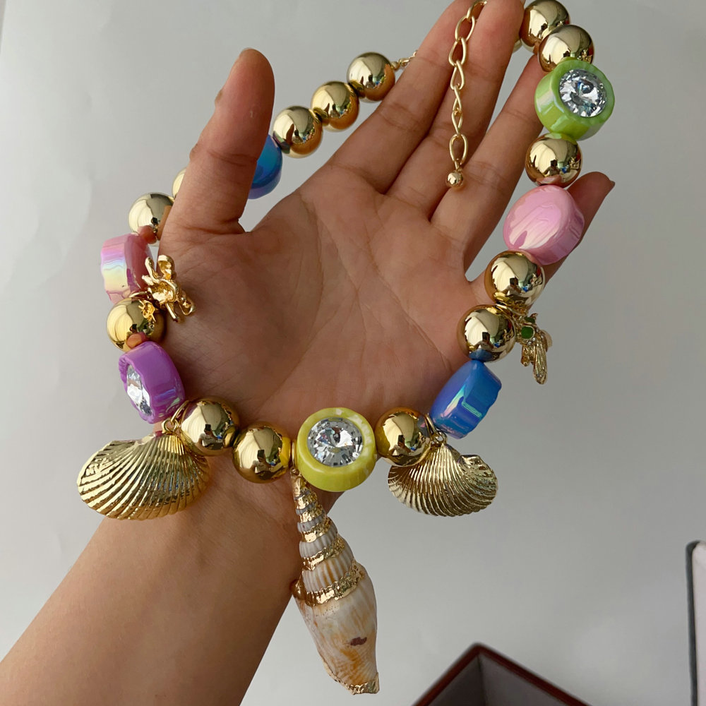 Colorful bead necklace