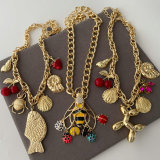 Shell charm chain necklace