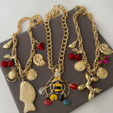 Shell charm chain necklace