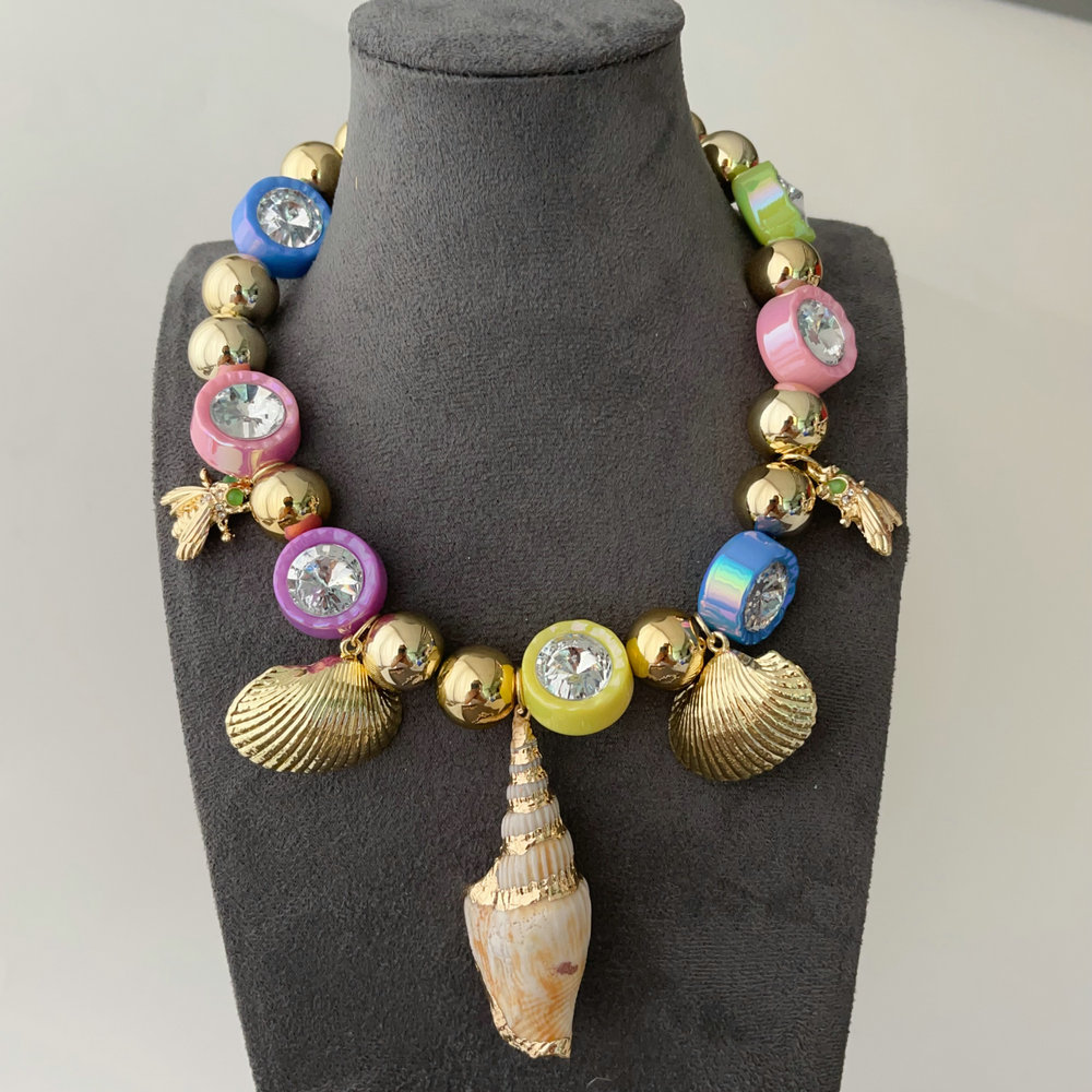 Colorful bead necklace