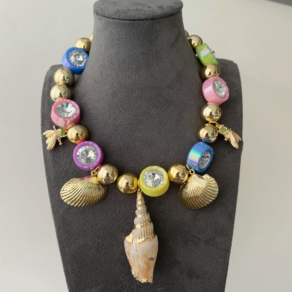 Colorful bead necklace