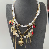 Ladybug charm necklace