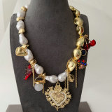 CHunky heart bead necklace