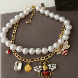 Bee charm necklace